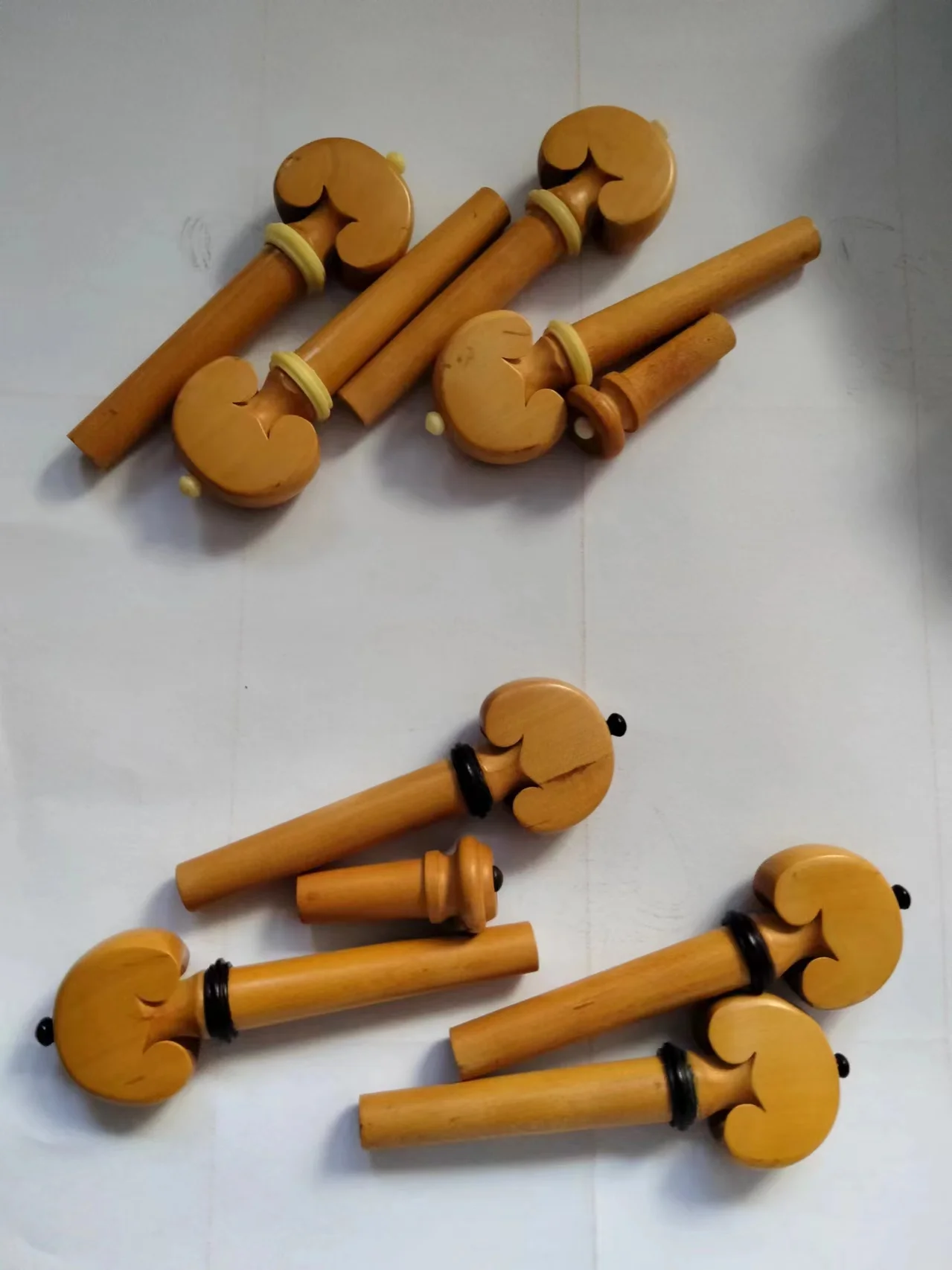 

1 комплект колышков для скрипки из самшита 4/4 с черным деревом или костяным воротником, детали для скрипки