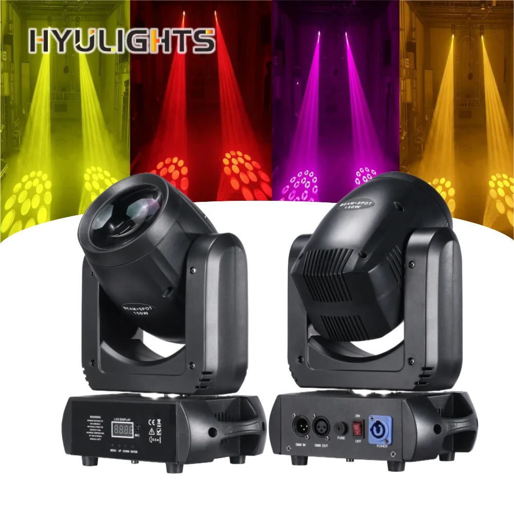 2pcs/150W Led Beam DJ Spot Wash Moving Head 5 Facet Prisma Gobo Stage Light Party LED Lights Disco Lights DJ Light Wedding