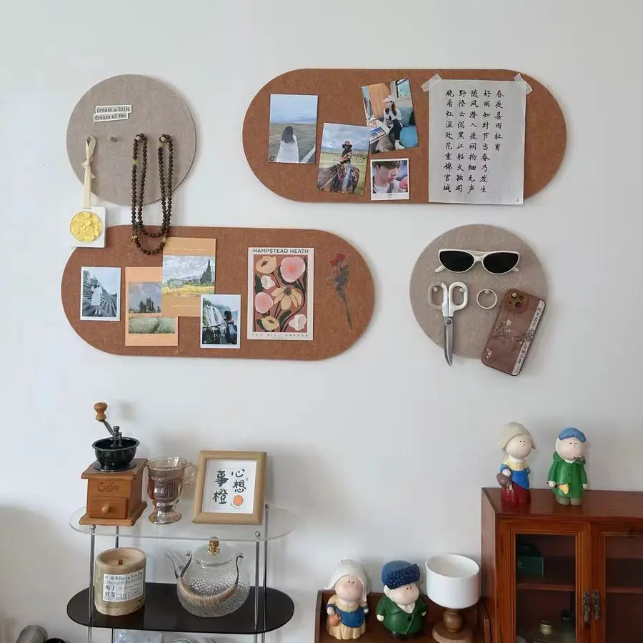 European Style Photo Felt Board Stickers Keys Jewelry Storage Kindergarten Wall Stickers Bedroom Decoration Felt Self-adhesive