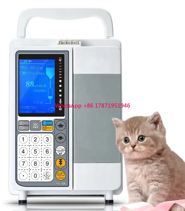 Veterinary Infusion Pump Vet Use Fluid Infusion Machine Occlusion Pressure Release Restarting Function Vet Use Infusion Pump