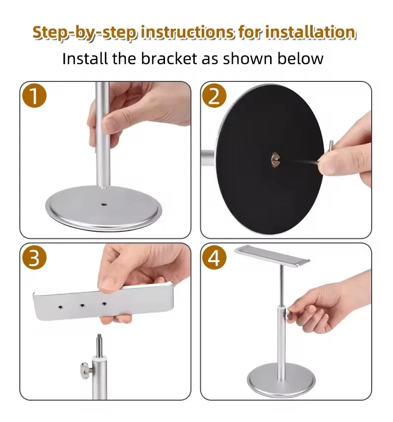 Soporte para auriculares de escritorio con Base sólida, soporte Universal de aluminio para auriculares, soporte ajustable portátil para auriculares