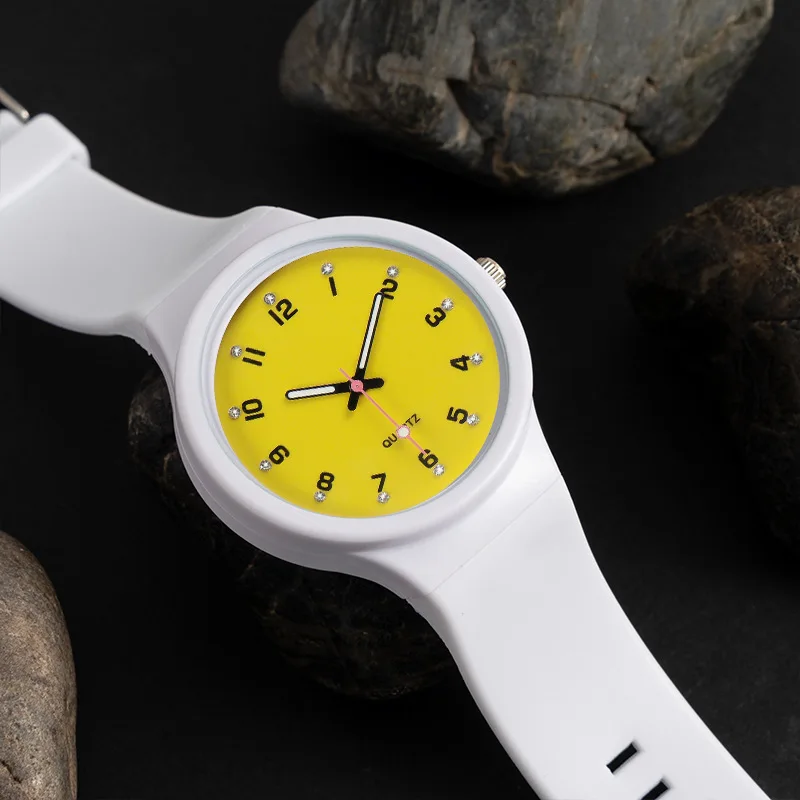 Reloj de silicona para hombre y mujer, pulsera de muñeca estilo insPreppy, bonito, ideal para fiesta de estudiantes, diseño de interés especial