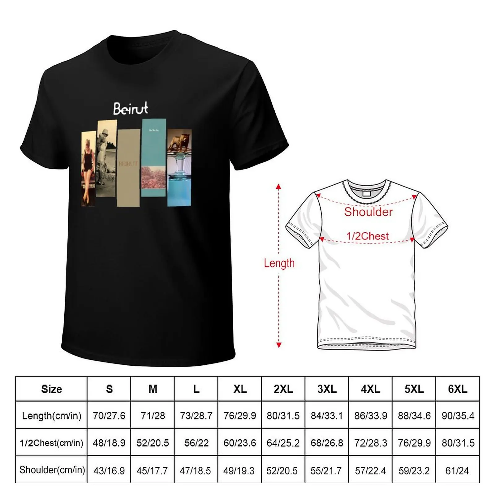 Beirut Discography T-Shirt Plus Size All Match Tee Shirt