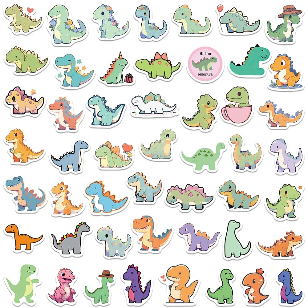 100pcs Mini Size Cute Cartoon Animals Dinosaur Sticker For Laptop Water Bottle Luggage Notebook Waterproof Graffiti Vinyl Decals