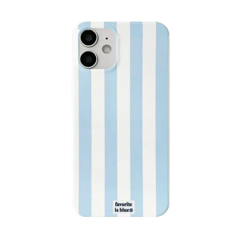 Blue Striped Flower Phone Case For iPhone 17 16 15 14 13 12 11 Pro Max Mini SE 7 Plus Shockproof Non-Slip Silicone Cover Fundas - náhled 6