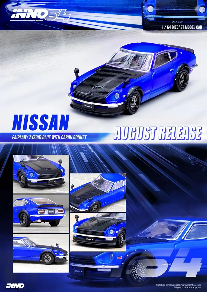 1:64 INNO NISSAN FAIRLADYZ S30 Die-cast alloy car model toys gift ornaments