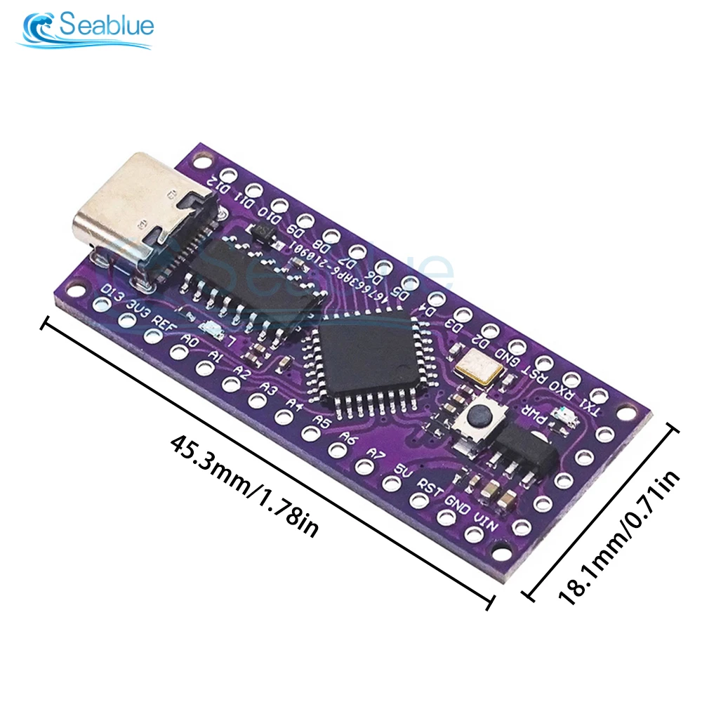 LGT8F328P-LQFP32 MiniEVB TYPE-C USB Compatible With ATMEGA328 Nano V3.0 LGT8F328P CH9340C / HT42B534-1 SOP16 For Arduino