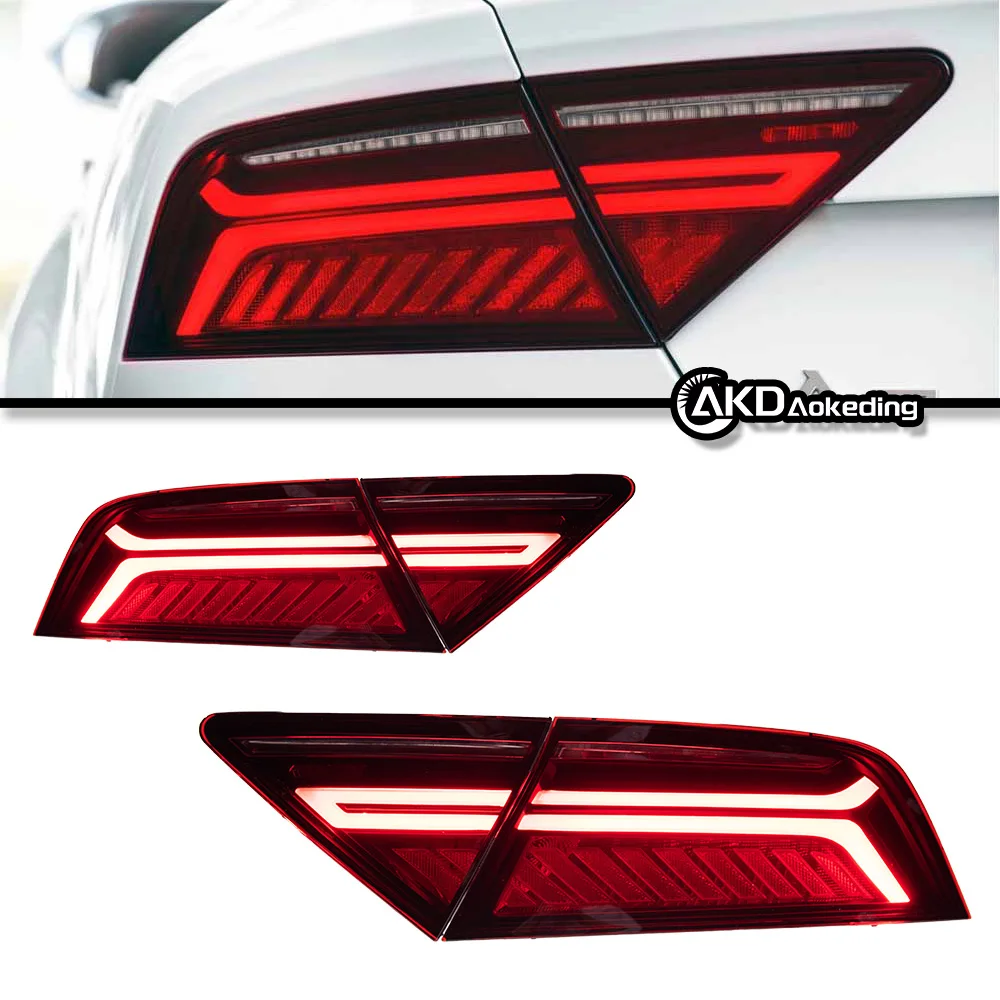 For Audi A7 tail light assembly A7 modified LED water steering rear tail light brake light reversing