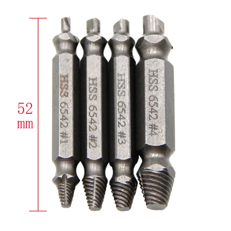 4~6pcs HSS Titanium Damaged Screw Extractor Drill Bit Extractor Drill Set Broken Speed Out Bolt Extractor Bolt Stud Remover Tool