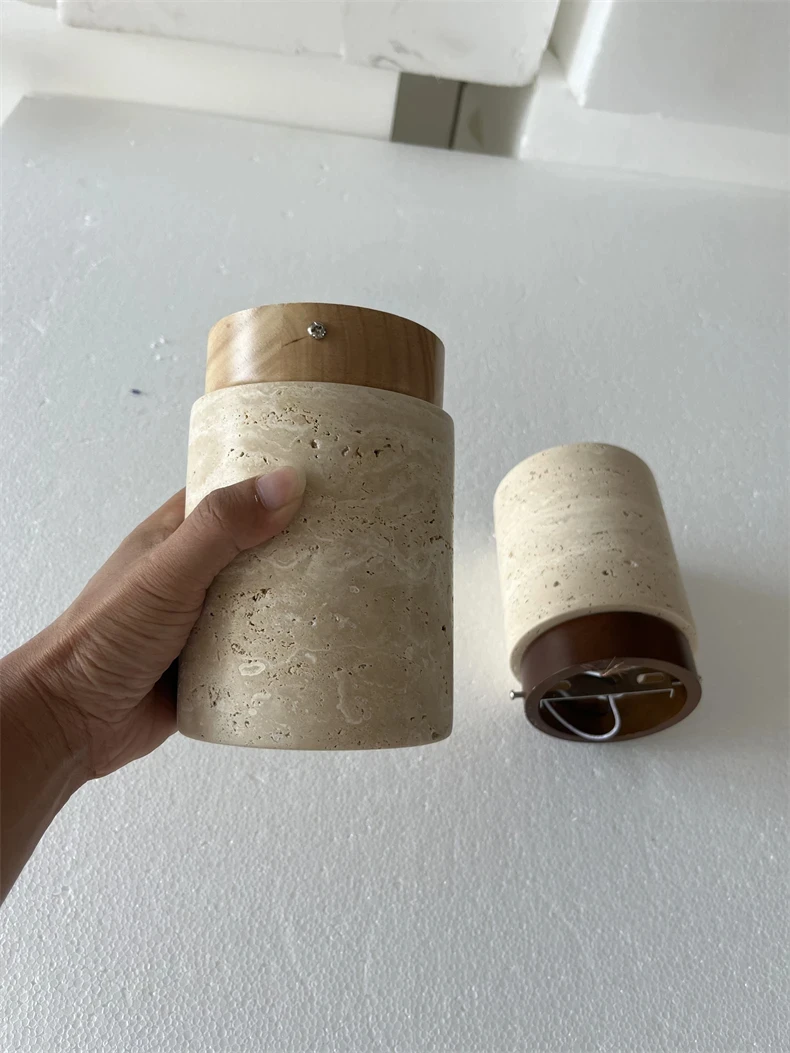 2026 New Simple Cylindrical Marble Ceiling Light E27 Bulb Suitable for Living Room, Dining Room Corridor, Balcony