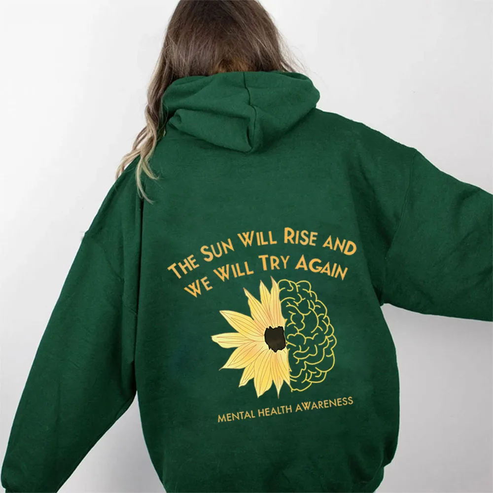 Bluza z kapturem w abstrakcyjne kwiatowe wzory na rok 2025 - opuszczone ramiona, minimalistyczny krój, streetwearowy styl, unisex, krótka, bawełniana bluza wkładana przez głowę. ​