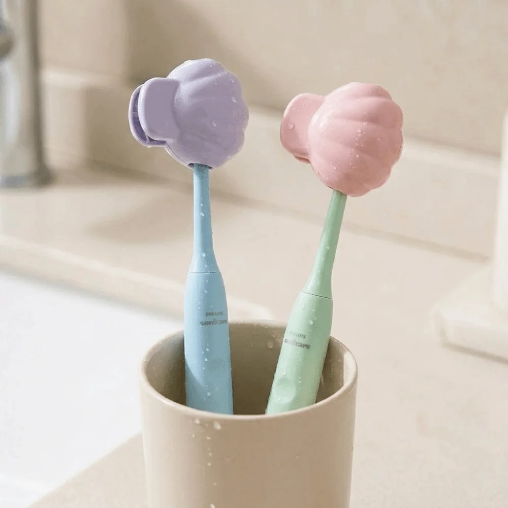 Universal Fit Toothbrush Head Cover Ventilated Spring Clasp Protective Cap Organizer Plastic Clip-On Toothbrush Cover