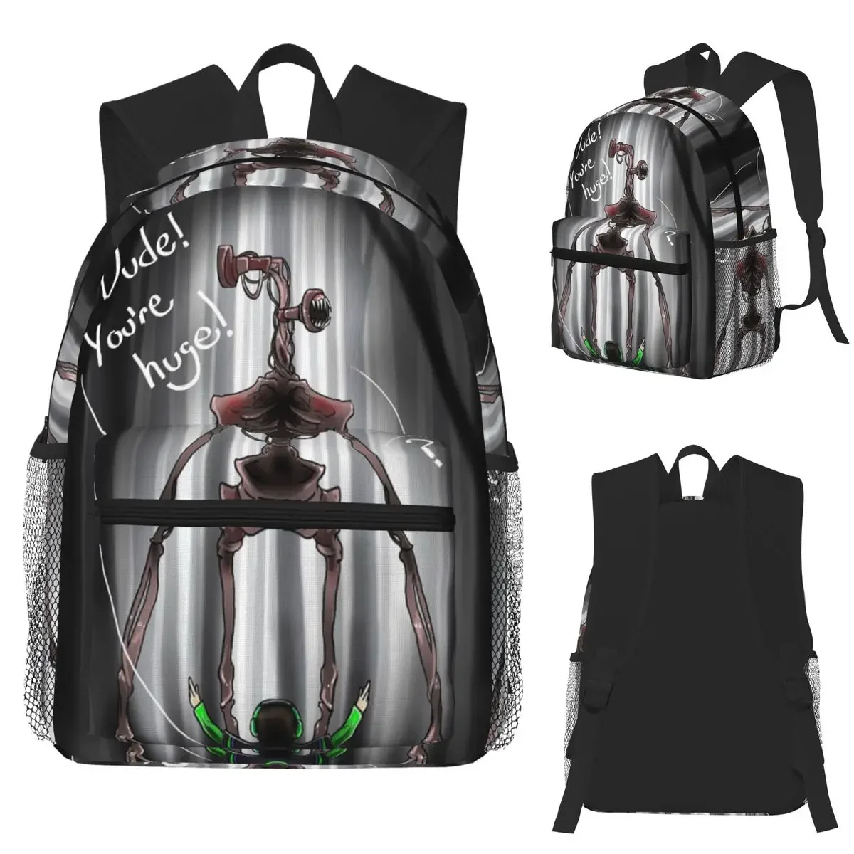 

Cartoon Horror Creepypasta Siren Head Student Backpack School Bag Hiking Travel Daypack for Men Women Bookbag Shoulder Bags