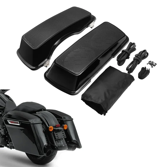 Motocykl 6 "x 9" Saddlebag z dwoma pokrywami głośników z grillem dla Harley Touring Road King przemieszczanie się po ulicy 1993-2013 2010 2011