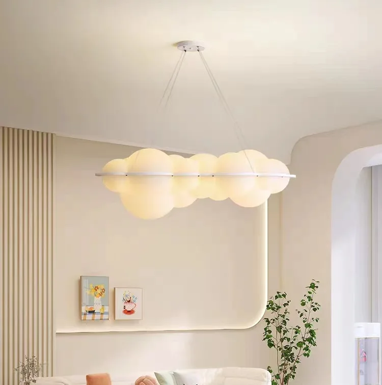 Designer Bubble Pendant Light Modern Cloud Style Minimalist Chandelier for Living Room Dining Room Bedroom Decor
