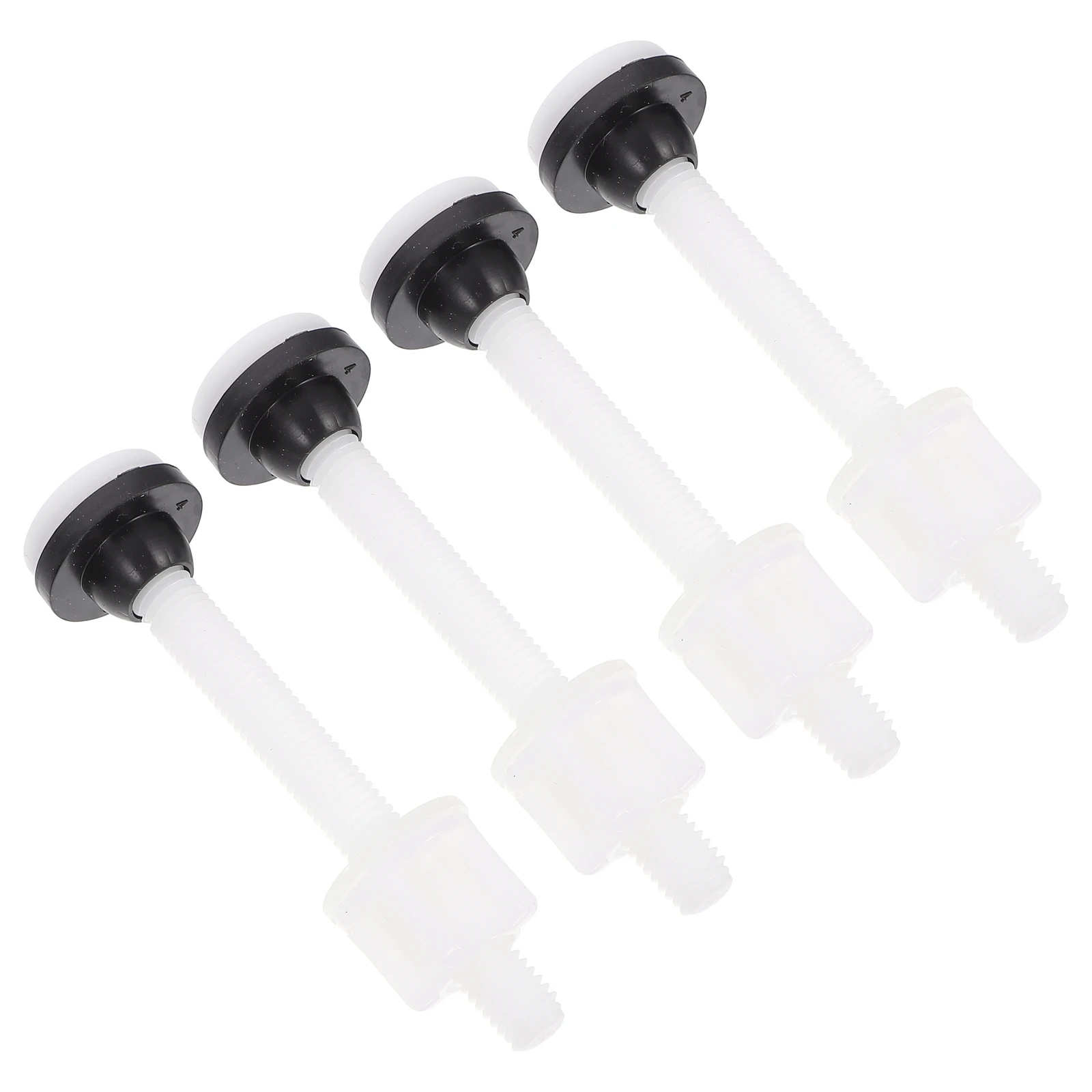 

4Pcs Toilet Water Tank Mount Bolts Pom Rubber Durable Toilet Seat Fixing Screws Universal Replacement Parts Set