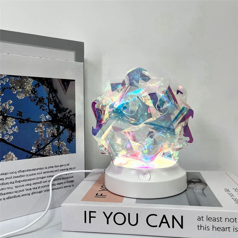 A008 Lampada da camera Lampada da comodino Luce notturna Cambia colore colorato Luce romantica e atmosfera dell'ombra Luce notturna