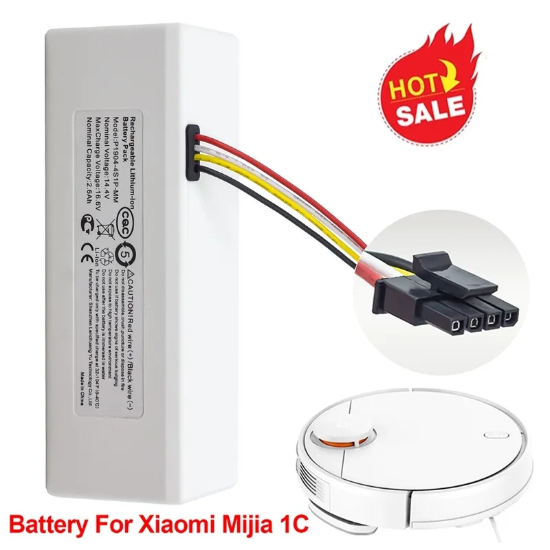 New 12800mAh 14.4V Lithium-Ion Replacement Battery for Xiaomi Sweeping Robot P1904 4S1P MM