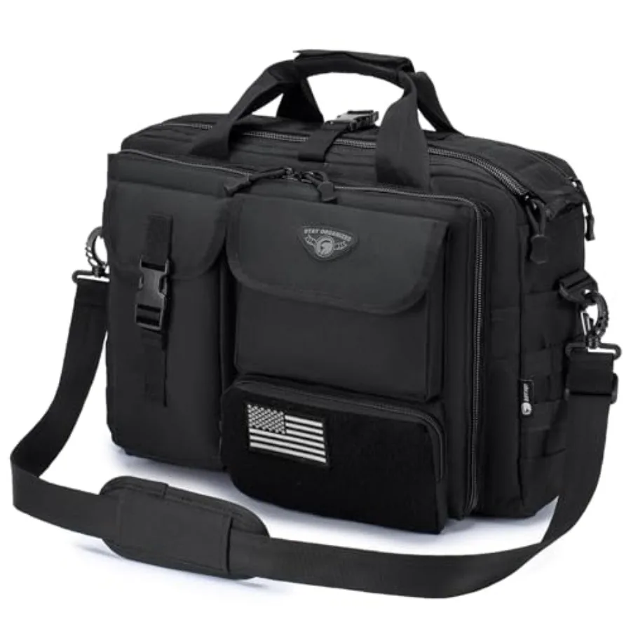 

Stypos Tactical Messenger Bag, Tactical Briefcase for Man Military Laptop Bag 14 Inch/15.6 Inch/17.3 Inch Messenger Work Bag
