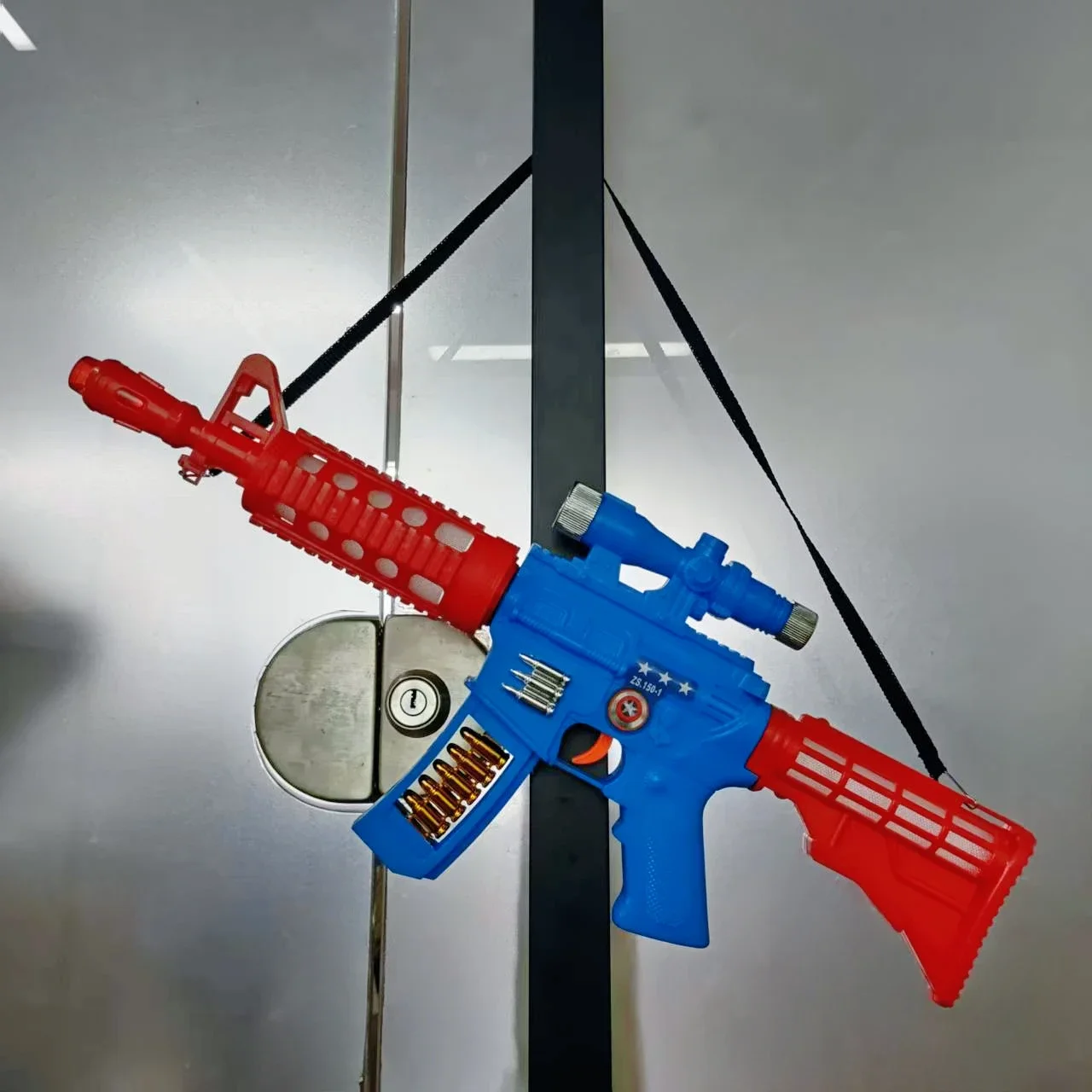 M416 AK47 karabin elektryczny podświetlany pistolet zabawka olśniewające diody LED lekki dźwięk walki pistolet zabawkowy dla dzieci prezent