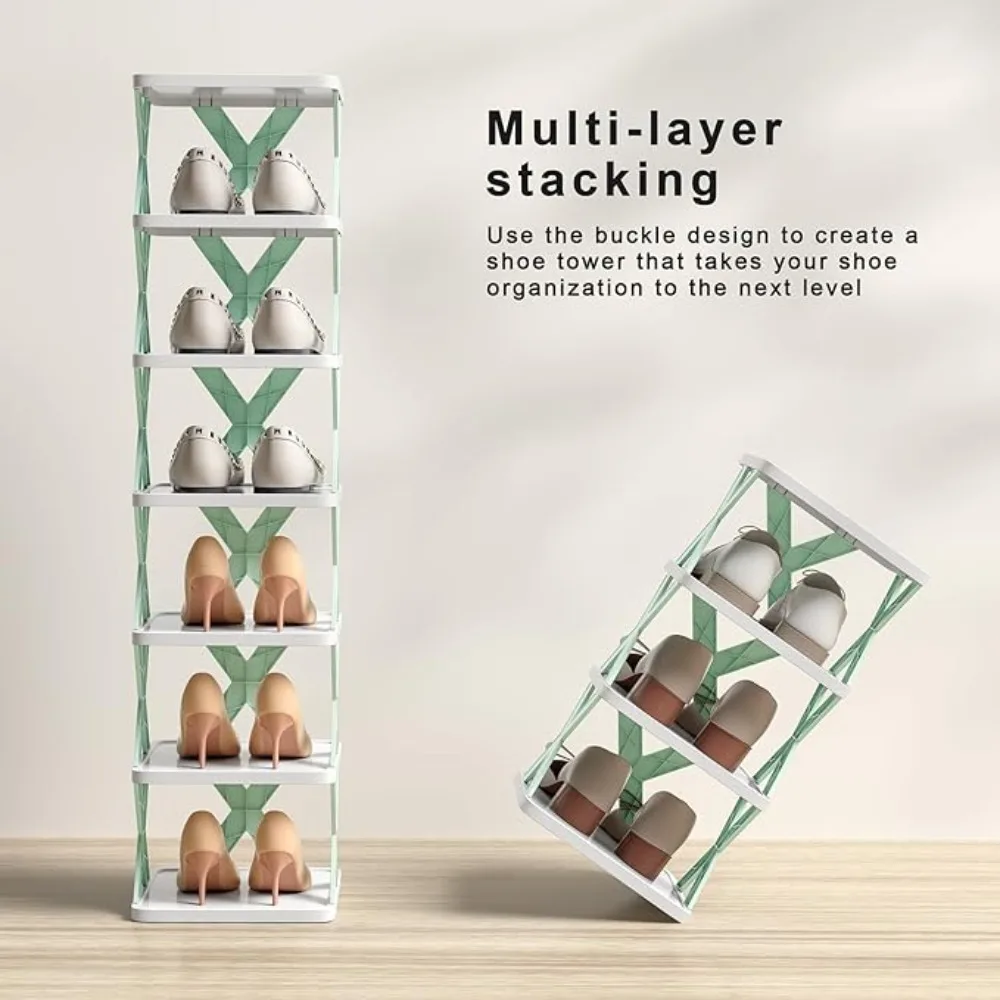 Ayakkabı rafları depolama organizatör çok katmanlı plastik katlanabilir Entryway dolap koridor köşe yatak odası için aile alanı dolap kaydeder