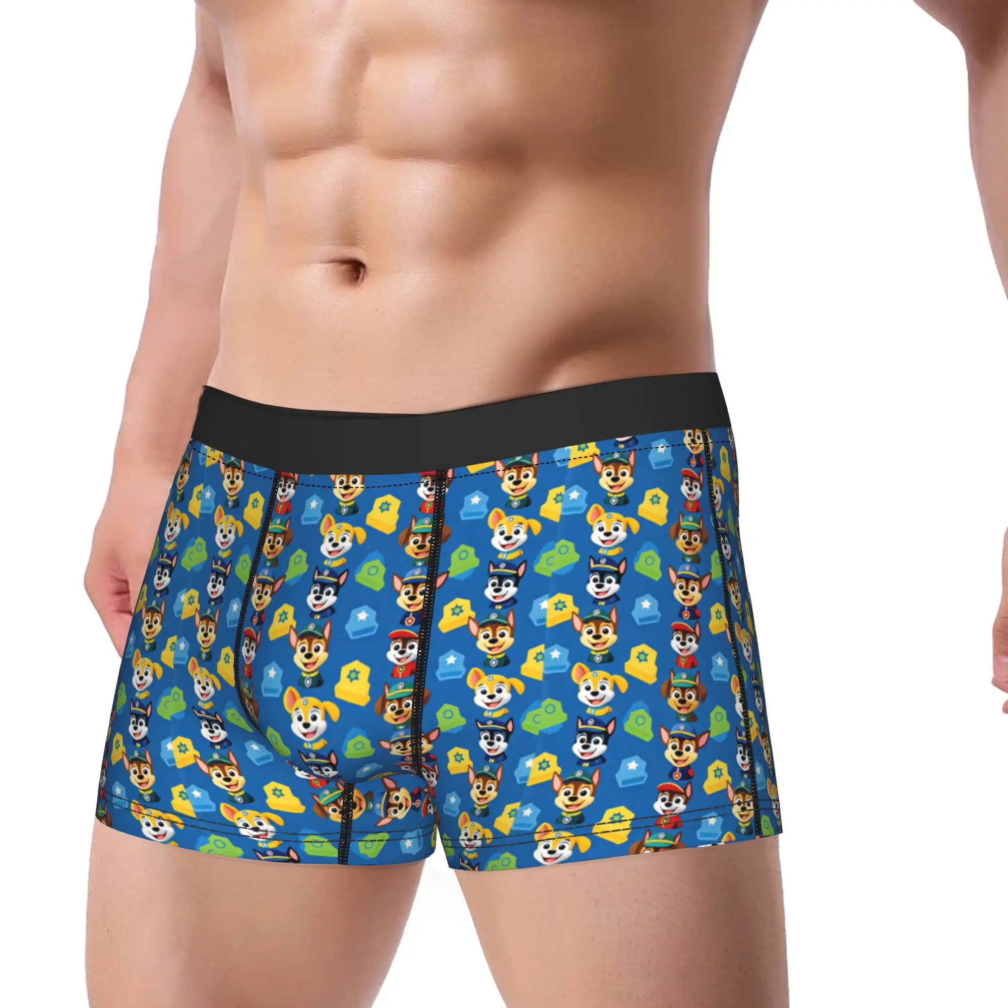 Paw Dogs Puppy Character Portrait Tile Pattern Underwear Men's Underpants Customs Breathable Trunk Hot Sale Shorts Briefs