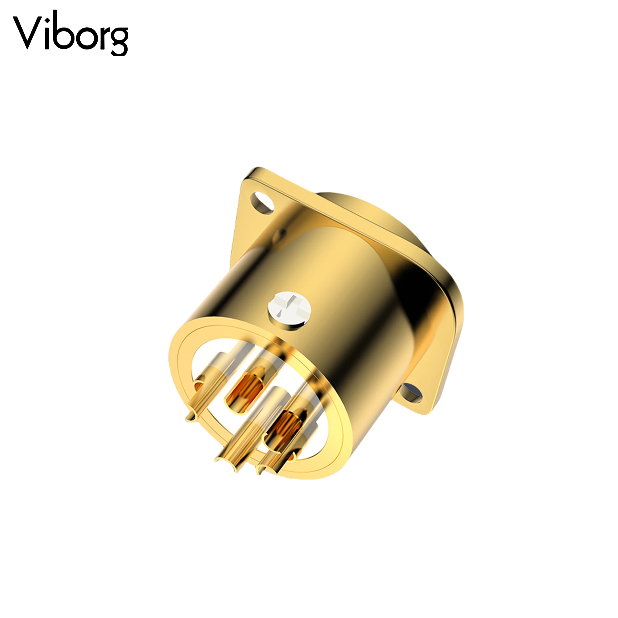 1pc Viborg CF205G Reines Kupfer 24K Gold Überzogene 5PIN XLR buchse Ausgewogene kopfhörer Stax Männlich Jack stecker Stecker HIFI DIY – Detail 5