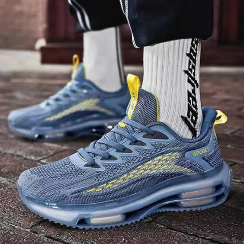 Outdoor Men\'s Casual Sneakers Chunky Running Shoes Fashion Men Shoes Mesh Breathable Basketball Shoes Non Slip Shock Tennis Shoe