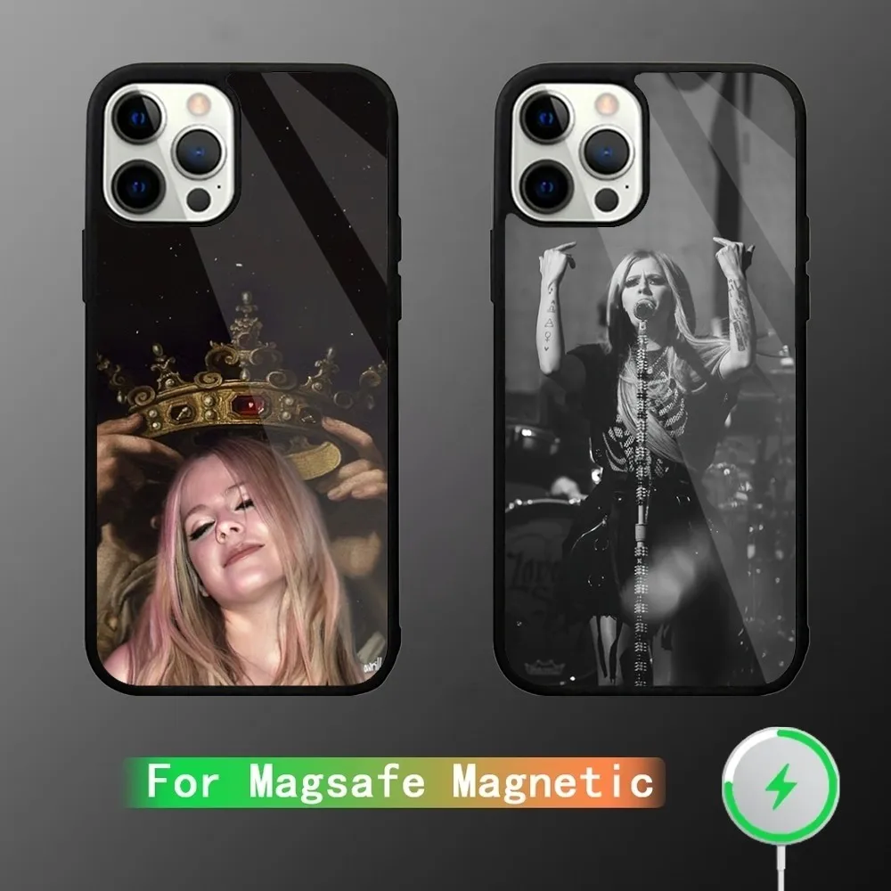 

Singer A-Avril Lavigne Phone Case For iPhone 16,15,14,13,12,11,Plus,Pro,Max Mini Magsafe Magnetic Wireless Charging