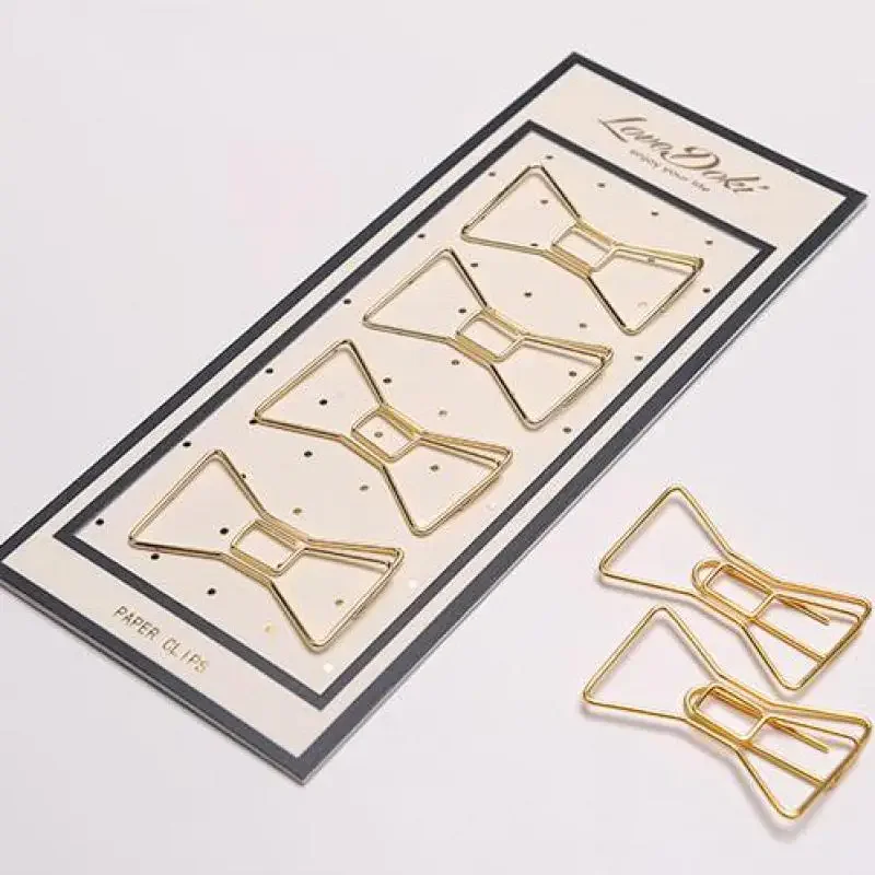 2024 Gold Color Paper Clips Bookmark Index Clip Accessories For Dokibook Notebook Planner Inner Pages Stationery Store