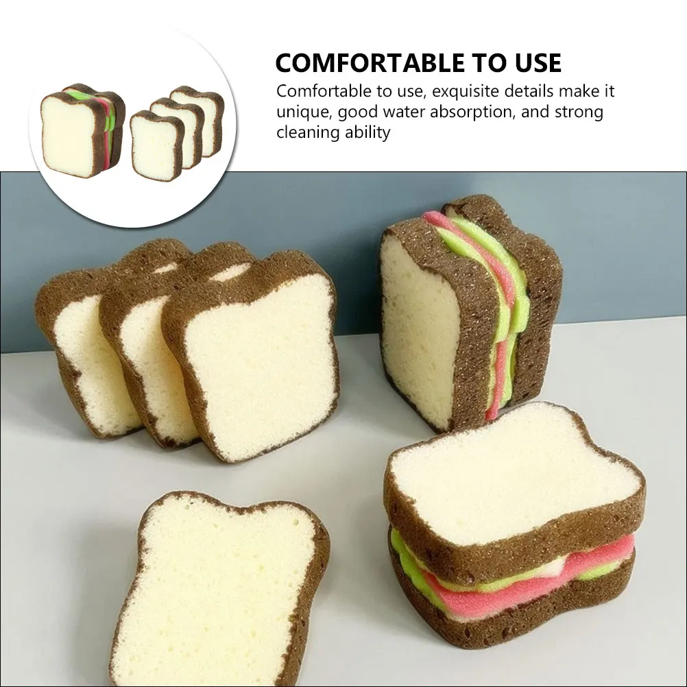 

FUNOMOCYA 4pcs Reusable Wok Sponge Scrub Multi Use Dish Cleaning Tool Kitchen Scrubber for Washing Dishes