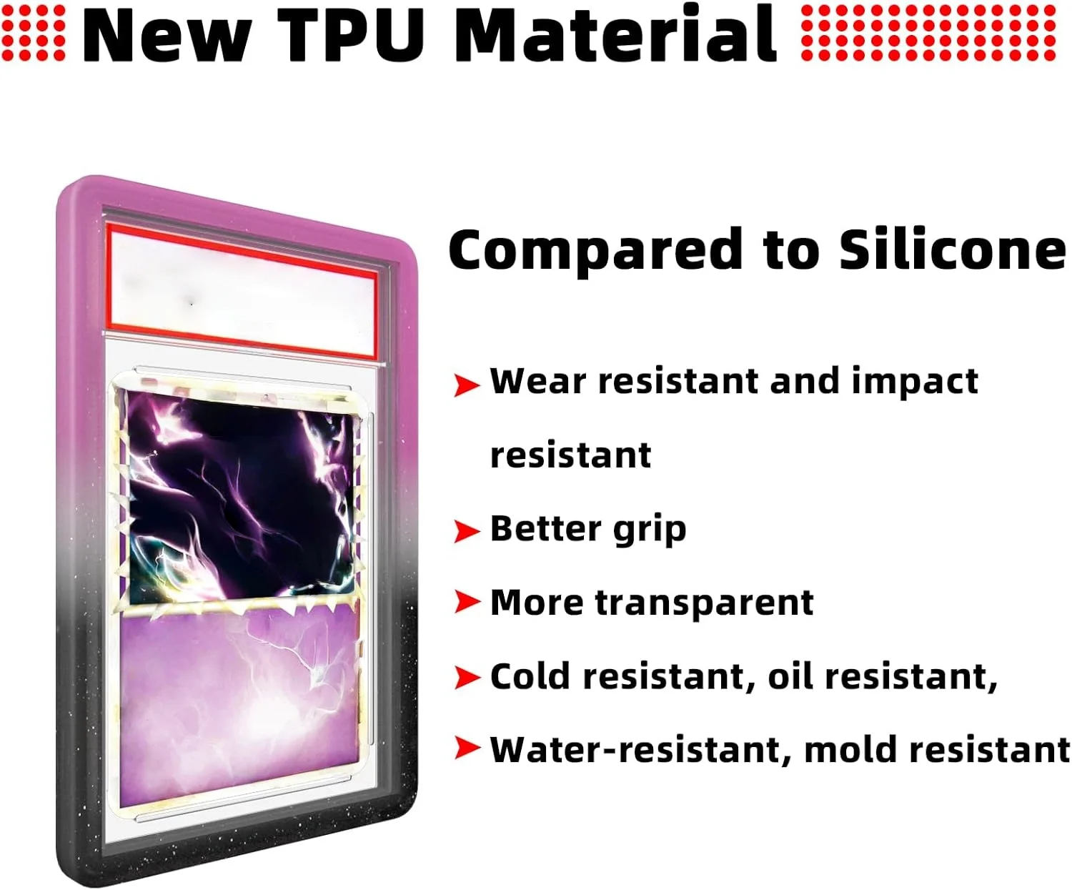 التدرج سيليكون الوفير حالة الحرس حامي عرض الأكمام الجلد بولي TPU ل PSA 35PT تتدرج بطاقة بلاطة الرياضة لعبة تخزين حامل