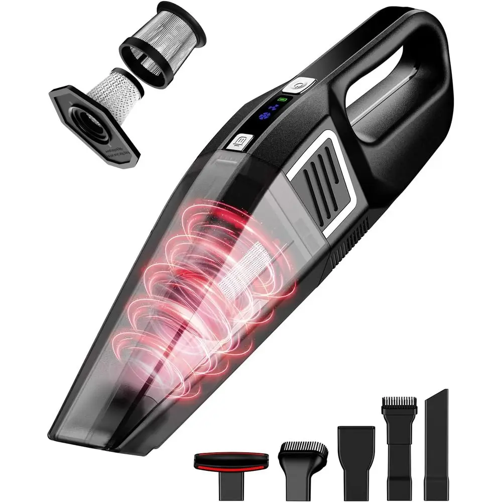 

Handheld Vacuum, 9000PA Suction, 2 Modes, Type-C Charging, Lightweight, Portable for Car and Home Pet Office