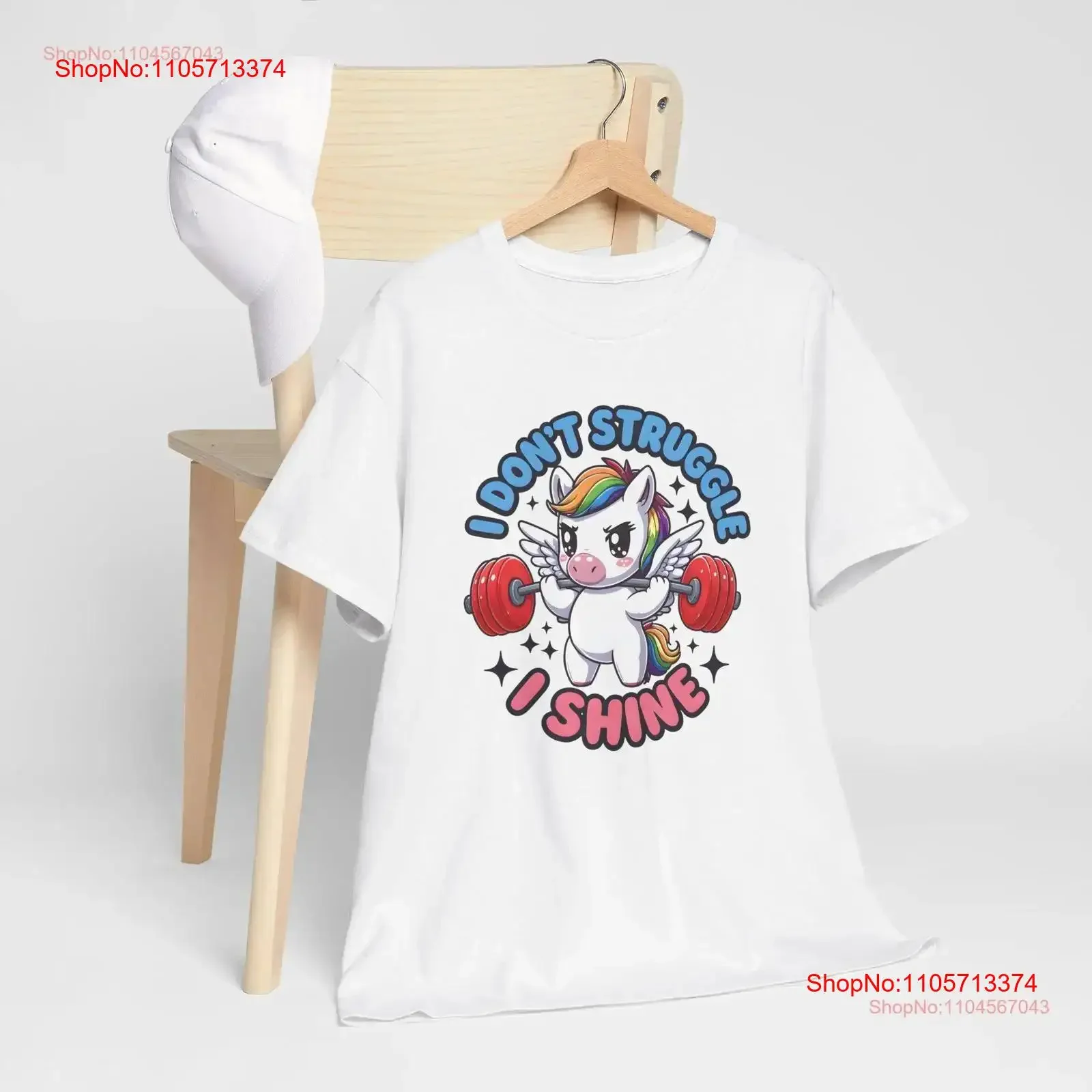 Determined Chibi Pegasus Weightlifter Motivational Art T Shirt vintage Washed Stylish Breathable Soft Slightly Comfortable