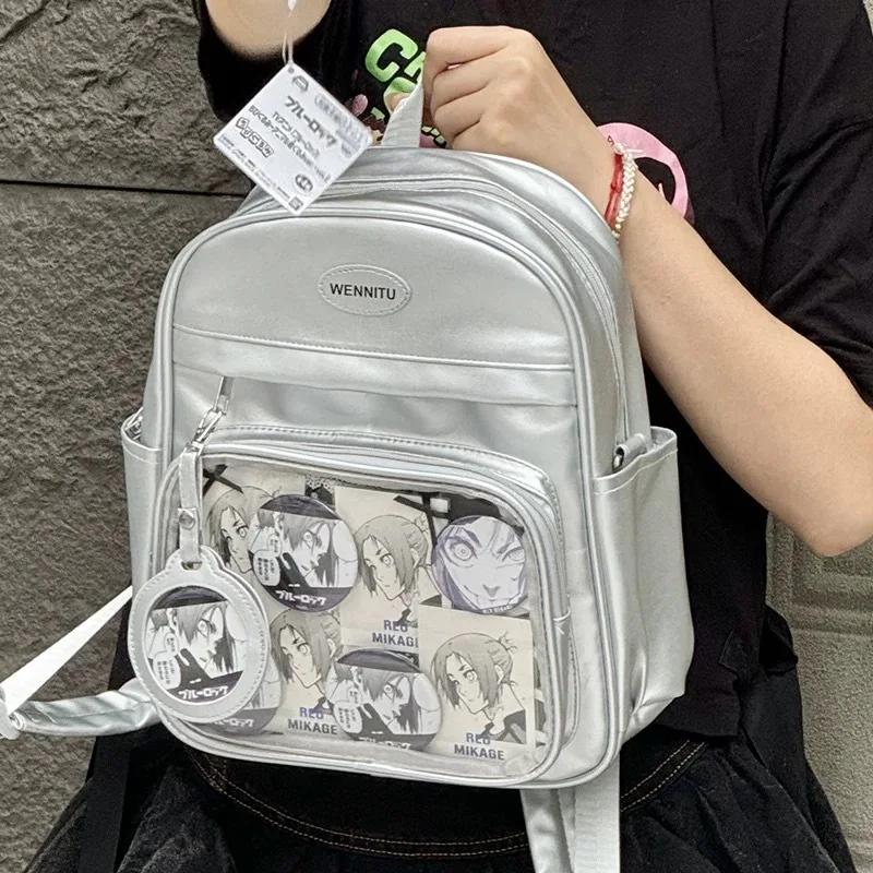 HAEX Harajuku Women Backpacks 2025 Small Capacity Ita Bags Female Kawaii Patchwork Individuality Subculture Mochilas Para Mujer