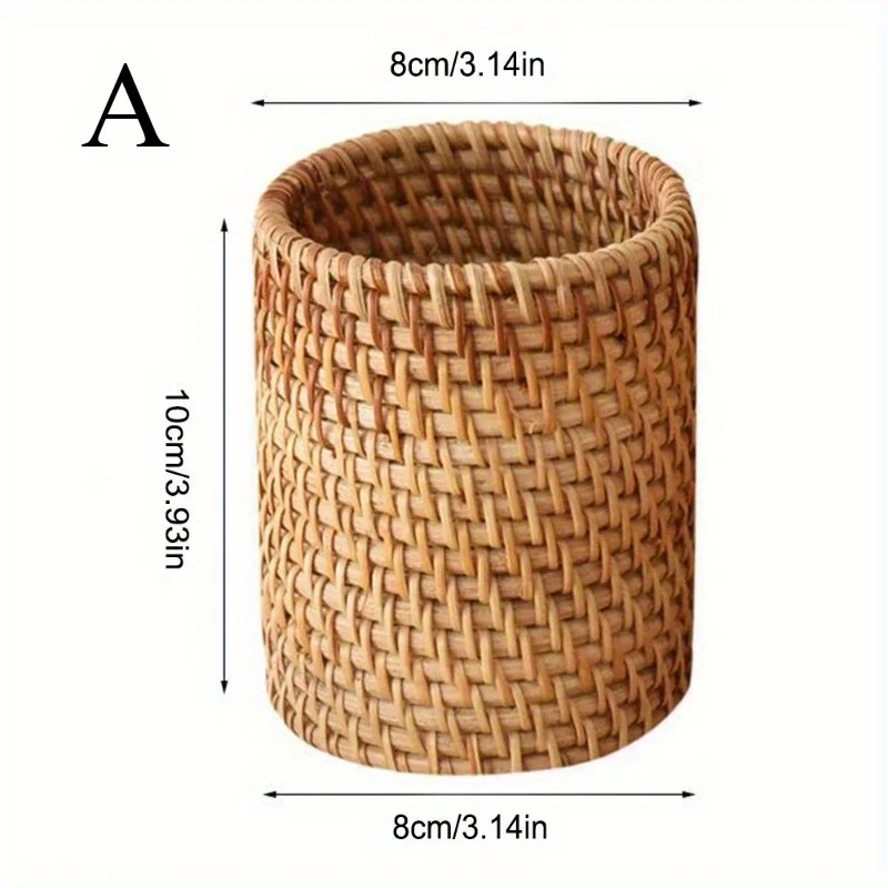 حامل أقلام الروطان الأنيق - منظم مكتب متين وخفيف الوزن للمنزل والمكتب والمدرسة | متوفر في 3 مقاسات #4