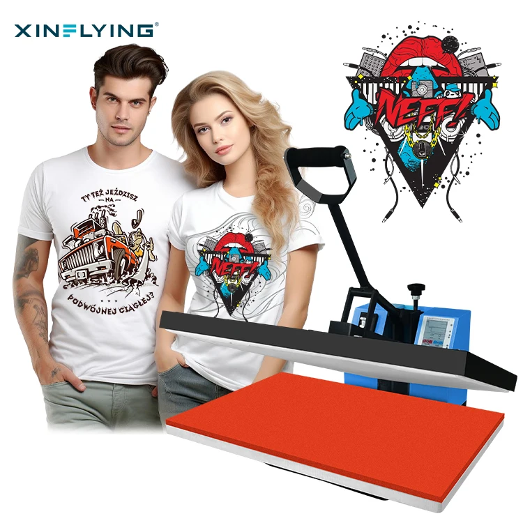 XinFlying New Sublimation Heat Press Machines for T-shirt Clothes 38*38 Heat Transfer Machine Easy to Operate