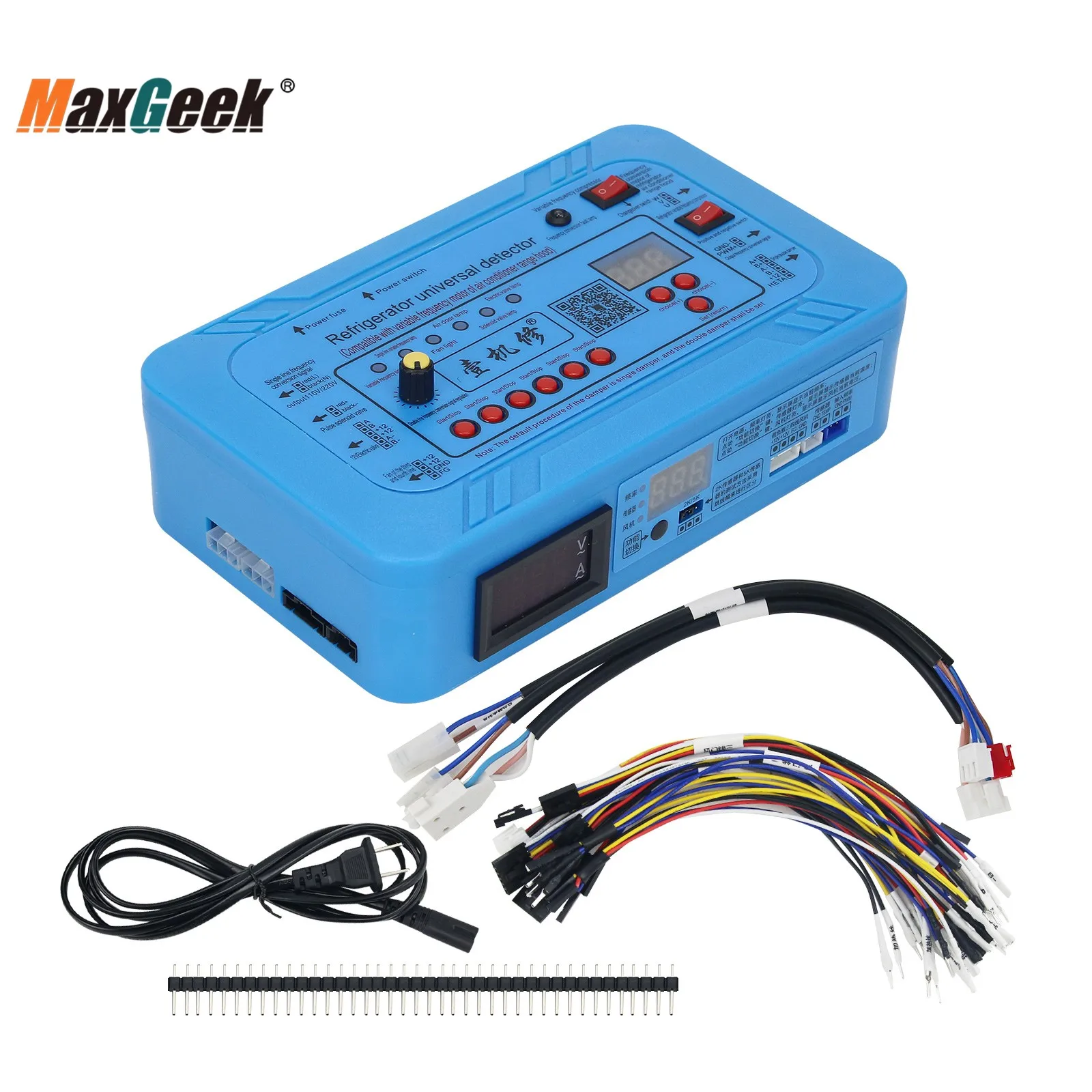 Maxgeek 110V/220V Universal Inverter Refrigerator Detector Tester for Fan Damper Inverter Board Solenoid Valve