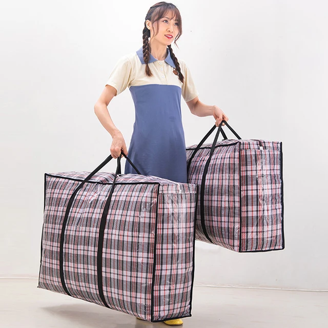 Extra Large Hand-Held Folding Travel Bag Thickening Large Capacity Waterproof Luggage Storage Bag, Moving Packing Woven Bag 6