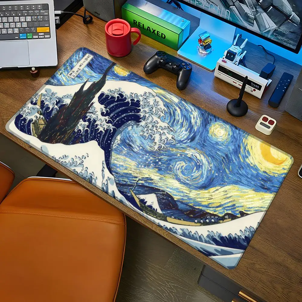 

Коврик для мыши The Great Wave Off Kanagawa, игровой коврик для мыши, абстрактный большой коврик для мыши 800x400x2 мм, геймерский XXL Mause, ковер, ПК, стол