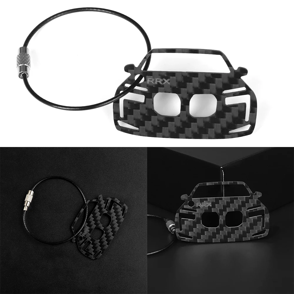

For BMW 7 Series i7 G70 2023-2025 Real Dry Carbon Fiber Vehicle Shape Keychain Pendant Trim Car Interior Decoration Accessories