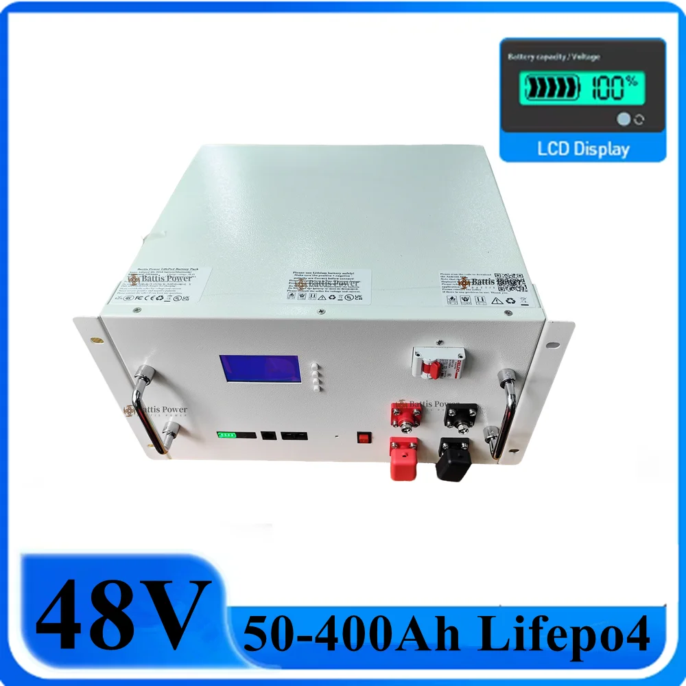 

48V 100Ah 120Ah 150Ah 200Ah 300Ah 400AH Lifepo4 Lithium Battery bluetooth BMS Solar Energy Storage System For Base Station