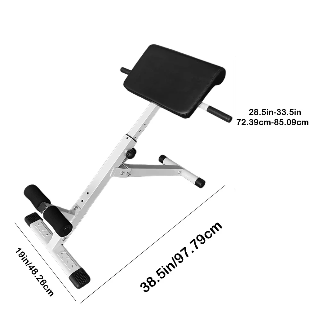 

Health Fitness Foldable Hyperextension Roman Chair W/Back Extension Home Gym Sit Bench Glute Ab Workouts Adjustablepromote sales