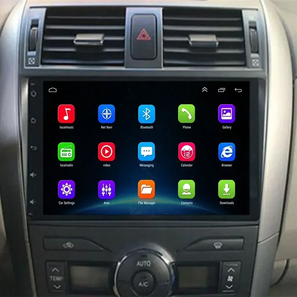 2 Din أندرويد 13 راديو ستيريو للسيارة DVD GPS مشغل فيديو الوسائط المتعددة 5G واي فاي كاميرا DSP Carplay لتويوتا كورولا 2007 +