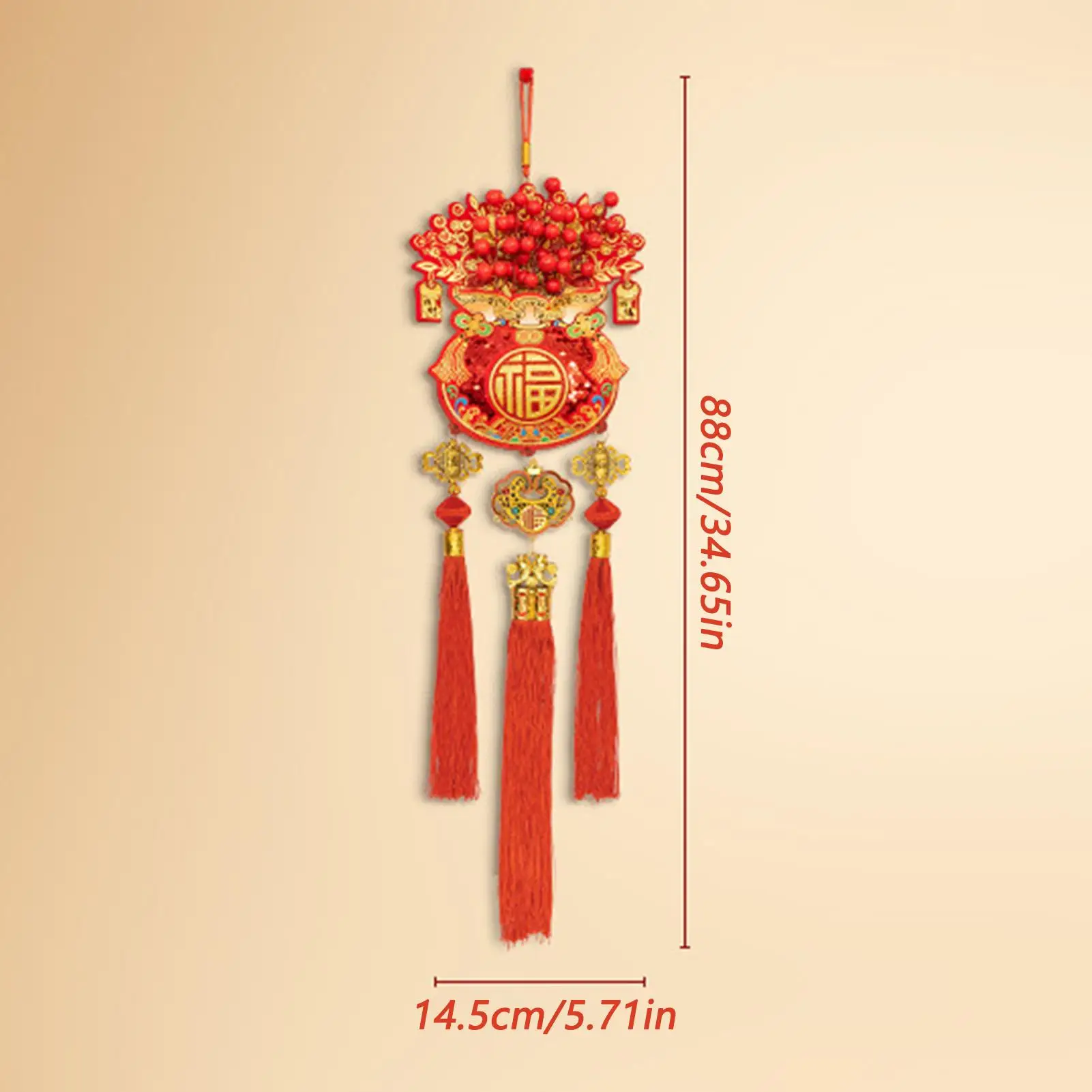 Chinese Decorations 2026 Pendant With Tassels Decorative Festive Tree Ornaments For Living Room Hall Entryway Balcony Door view 6