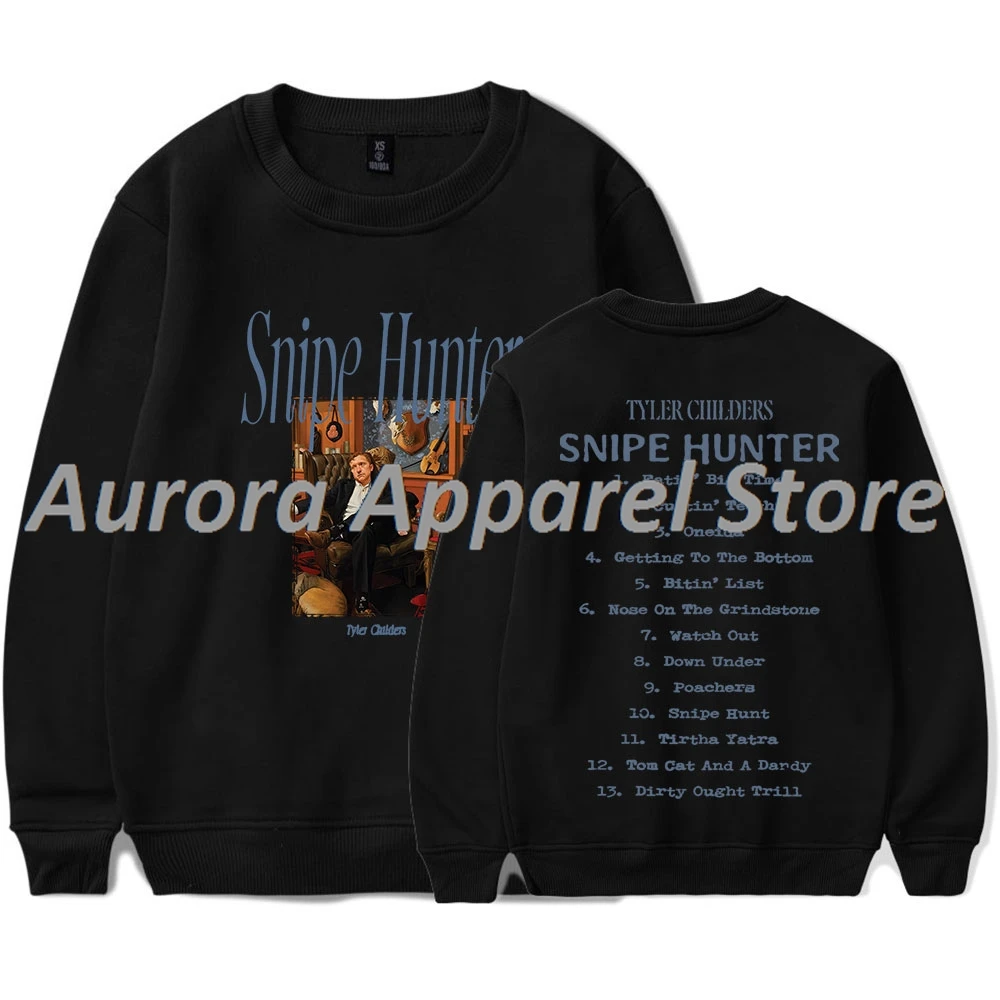 تايلر تشايلدرز قناص هنتر Tracklist Crewneck بلوزات تأثيري النساء الرجال أزياء طويلة الأكمام المحملة