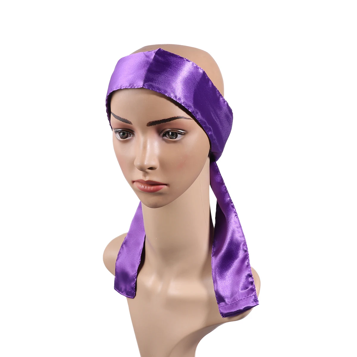 

2Pcs Headscarf Band Hair Scarf Stylish Durable Premium Material Women Installation Accessory Long Tail Wrap