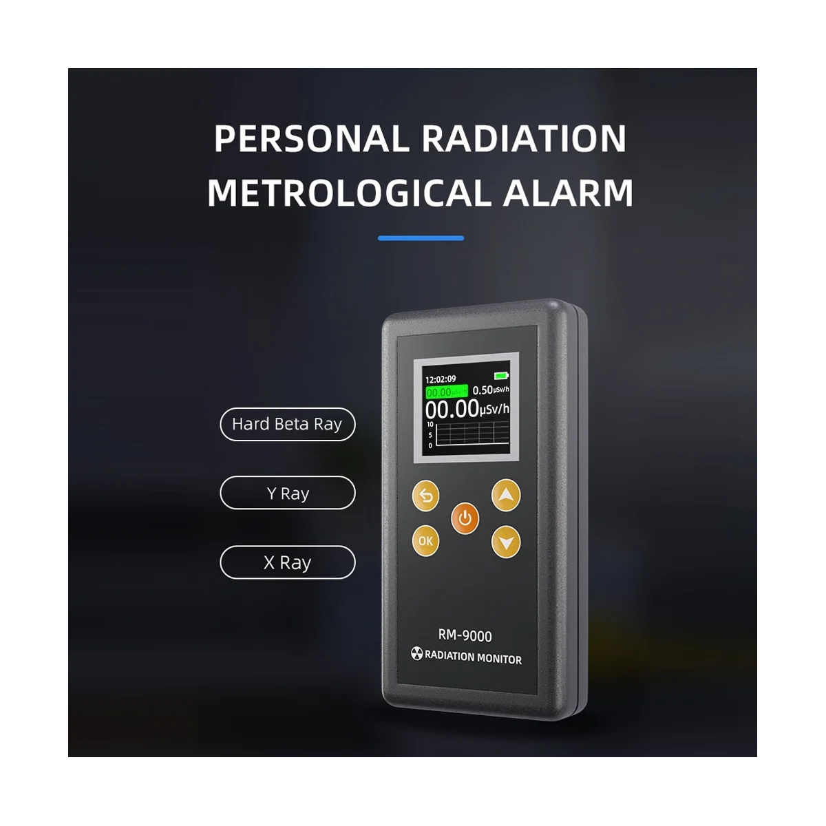 Portable Nuclear Radiation Detector Geiger Counter X γ β Ray Detecting Radioactive Tester for Pools, Drinking Water,