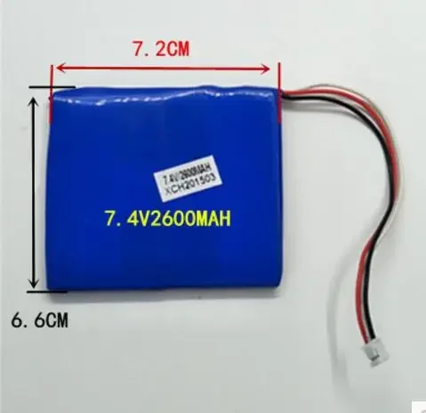 Neue Heiße EINE 7,4 V 606672 6*66*72mm für mobile 2600 mAH DVD tragbare batterie hohe kapazität polymer lithium-batterie