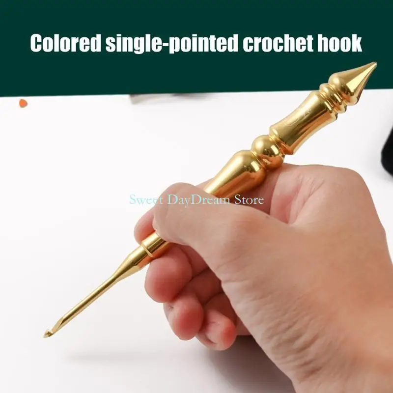 

Y88C Ergonomic Grip Crochet Hook 3.0mm-7.0mm Aluminum Alloy Crochet Hook for Knitting